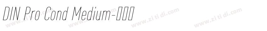 DIN Pro Cond Medium字体转换